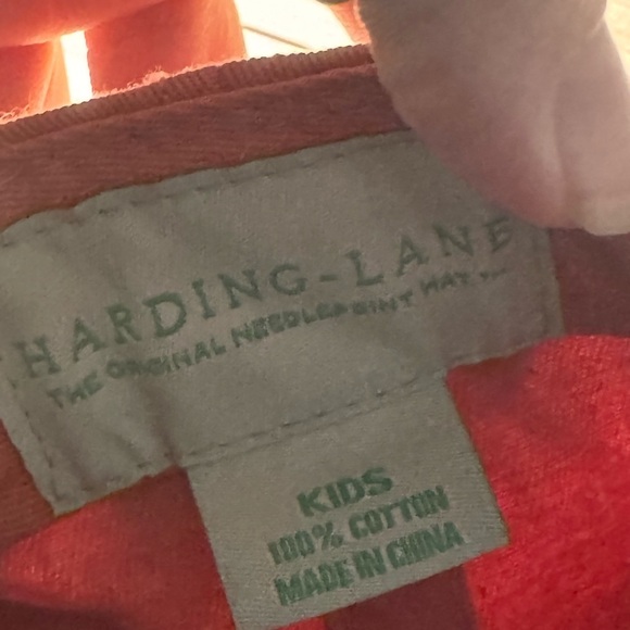 Harding-Lane Kids Needlepoint Truck Hat – Red Cotton Adjustable - Picture 3 of 4